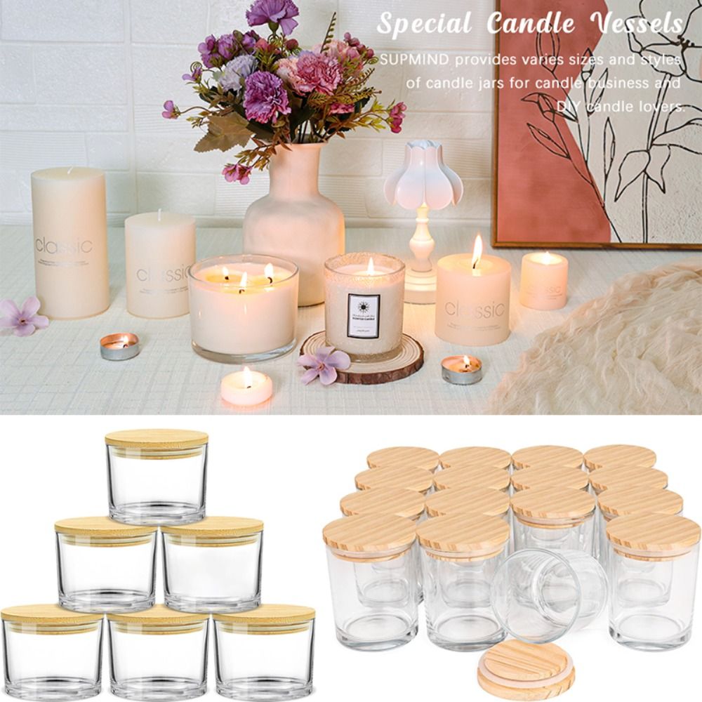 Candle Making Jars - Klarglas Kerzen gläser transparente kleine Glas
