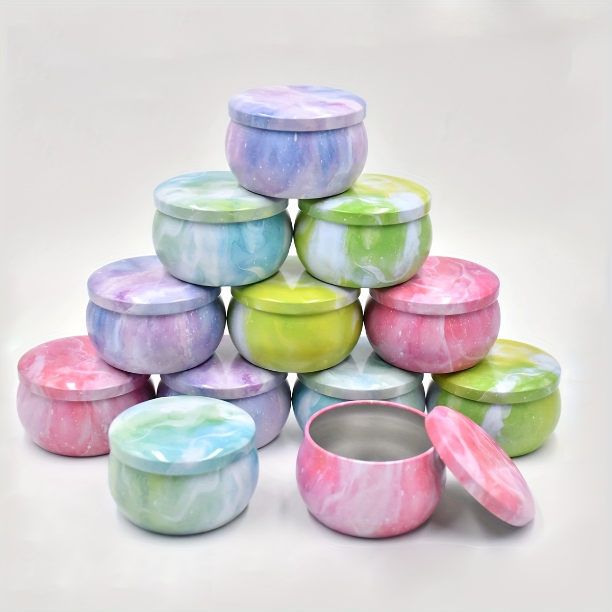 Candle Making Jars - Metall-Kerzengläser mit Sternenhimmel-Muster, 6er-Pack, 2,5oz runde