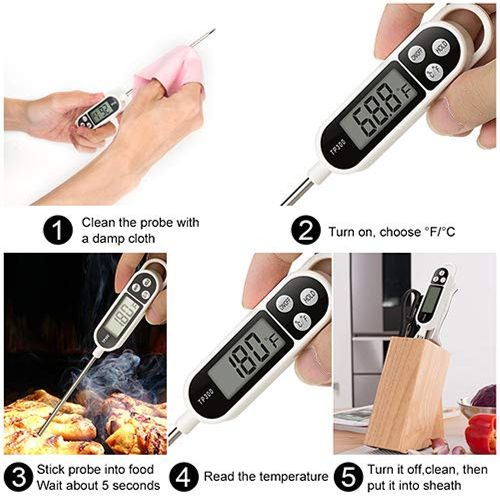 Thermometer Candy Candle - 1 Stück digitales Fleischthermometer für die