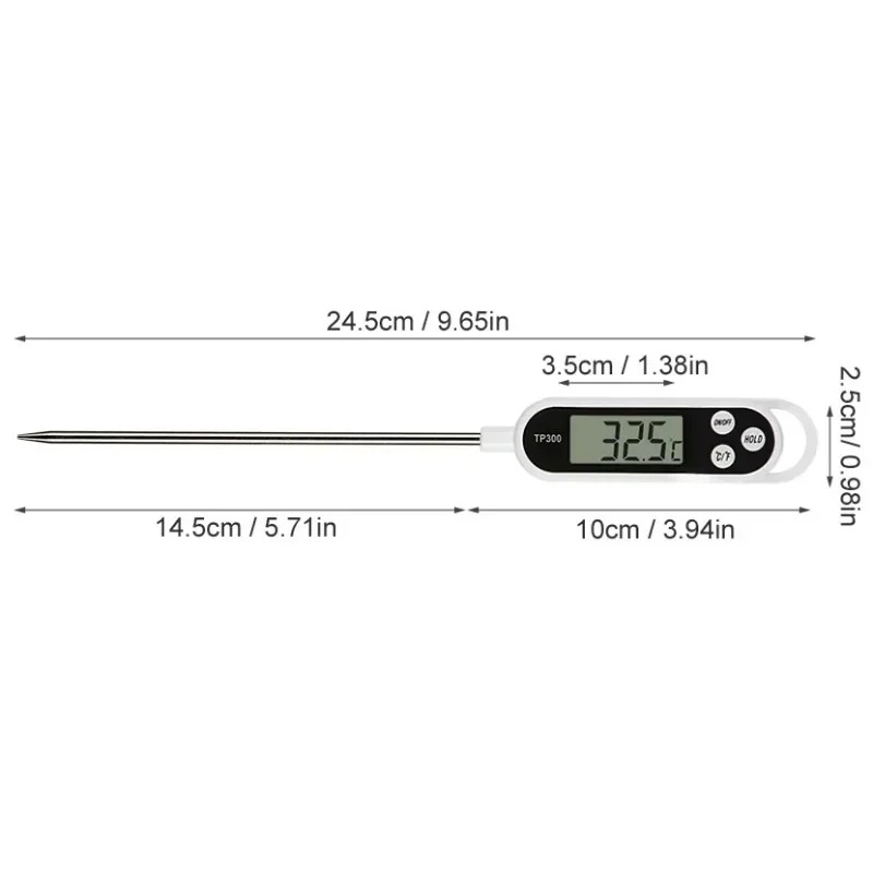 Thermometer Candy Candle - Neues Design: Digitales Lebensmittelthermometer mit langer