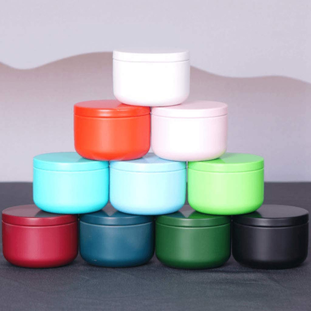 Candle Making Jars - Teedose mit luftdichten Deckeln, Weißblech-Tee-Aufbewahrungsbehälter, tragbare