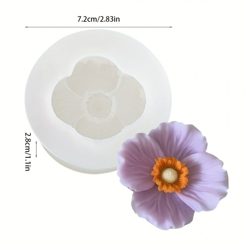 3-Blumen-Silikonform, Silikon- – Candle Making Jars Bewertung und Preis