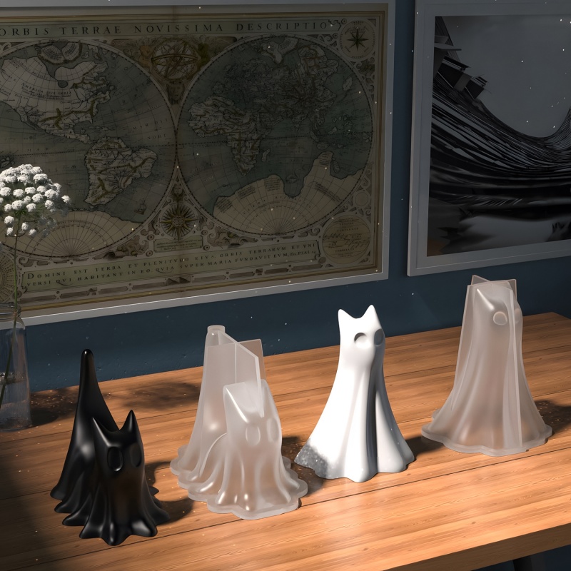 Geisterkatze Halloween Desktop – Candle Making Equipment Bewertung und Preis