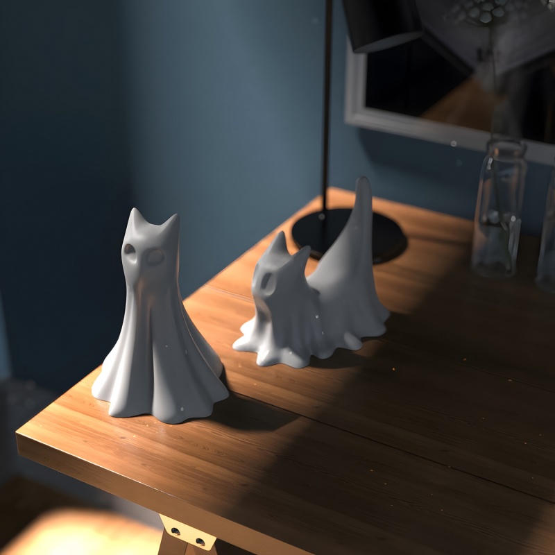 Geisterkatze Halloween Desktop – Candle Making Equipment Bewertung und Preis