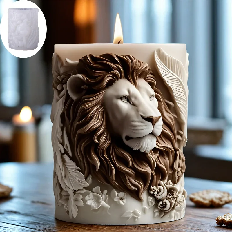 3D-Löwenrelief-Kerzenform - Fe – Candle Making Temperature Bewertung und Preis