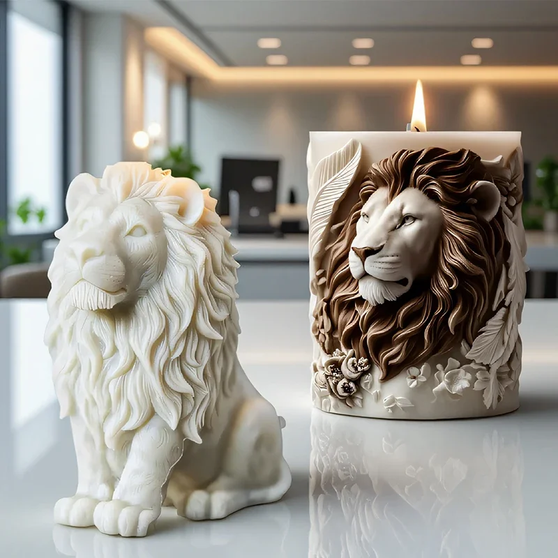 3D-Löwenrelief-Kerzenform - Fe – Candle Making Temperature Bewertung und Preis