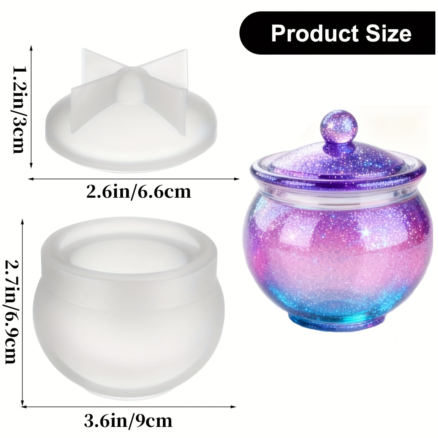 1 Satz runder Harzdosenformen  – Candle Making Jars Bewertung und Preis