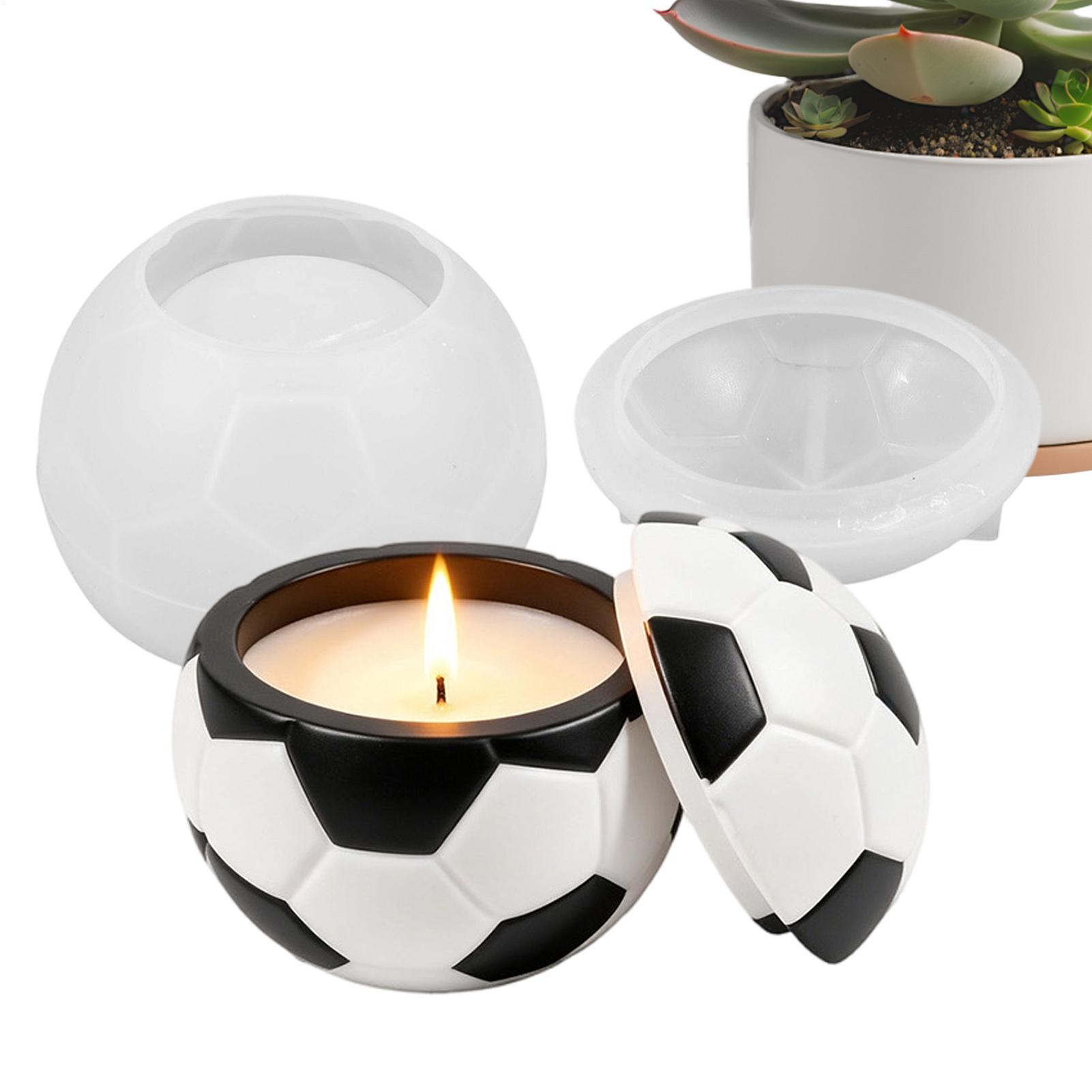 Fußball-Silikonform, 3D, wiede – Candle Making Jars Bewertung und Preis